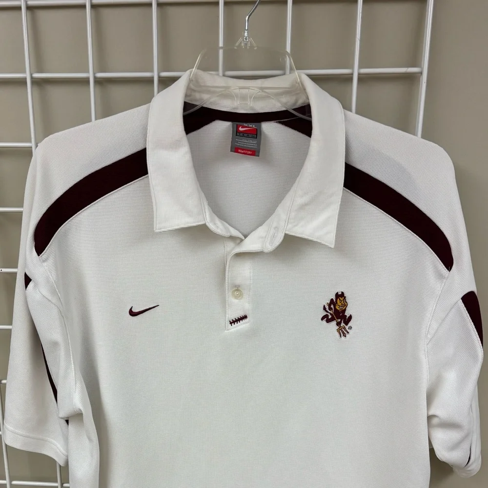 Embroidered Arizona State University Sun Devils Nike polo shirt size XXL. EUC - Picture 1 of 13